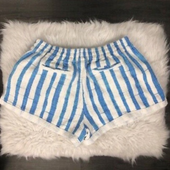 Anthropologie Lilka Blue & White Palestripe Shorts - Picture 7 of 7